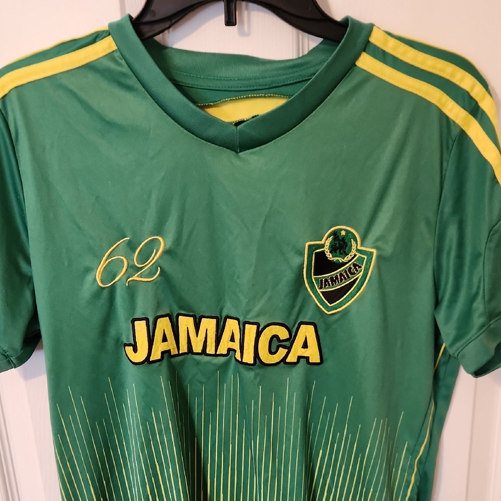 Jamaica Green Soccer Jersey with Yellow Accents
